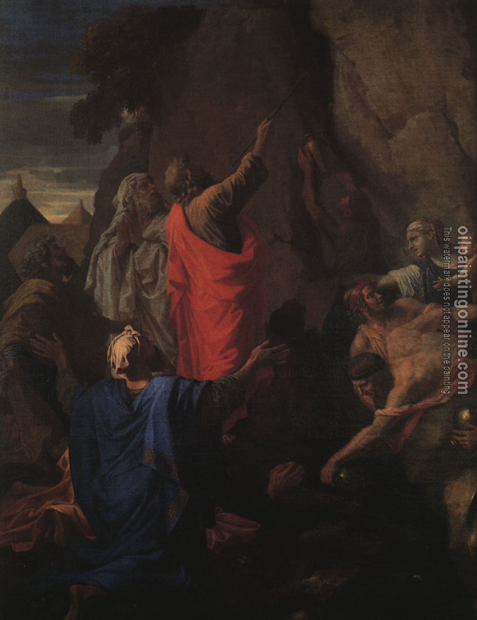 Poussin, Nicolas - Moses Bringing Forth Water from the Rock